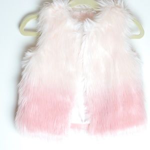 Osh Kosh Girls faux fur vest